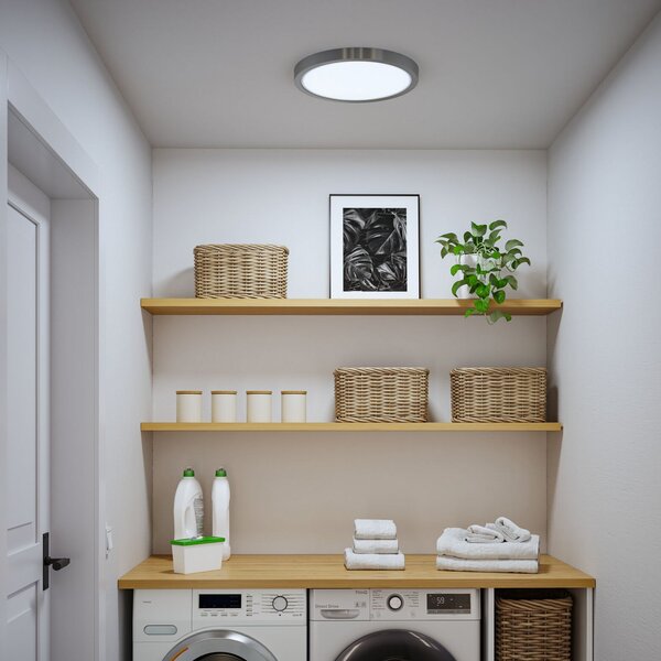 Paulmann Abia 2 LED stropna svjetiljka, Ø 40 cm, krom, CCT, Krom, Dnevni boravak/blagovaonica, Plastika
