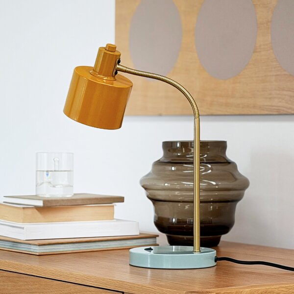 Stolne Lampa Dyberg Larsen, Ocean Flex, Žuta, Dnevna soba, Metal, Skandinavski