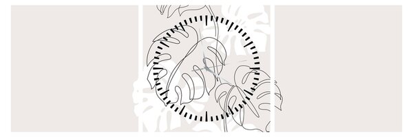 Slika - Linijska slika čudovišta N⁰3 (sa satom) (90x30 cm)