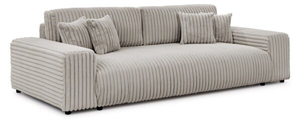 Svijetlo siva sklopiva/s prostorom za odlaganje sofa od samta 260 cm Justin – Ropez