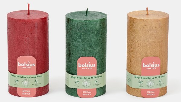 Sinsay - Svijeće s dodatkom biljnog voska Bolsius 3 pack