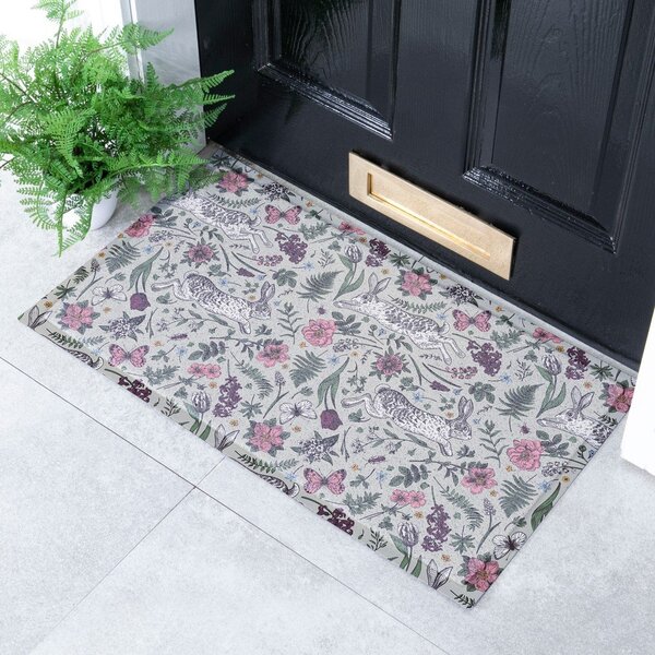 Otirač od PVC-a 40x70 cm Hare Wildflowers – Artsy Doormats