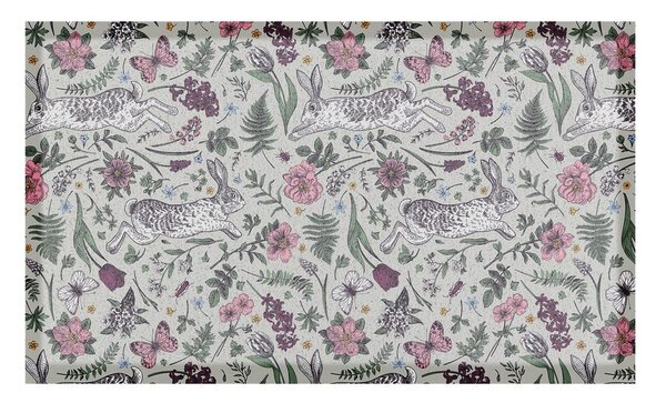 Otirač od PVC-a 40x70 cm Hare Wildflowers – Artsy Doormats