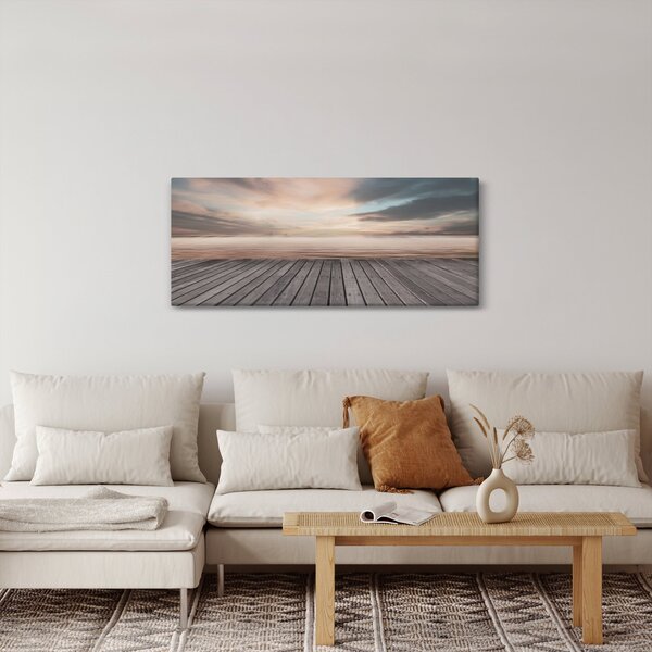 Slika - Pristanište u zalasku sunca (120x50 cm)