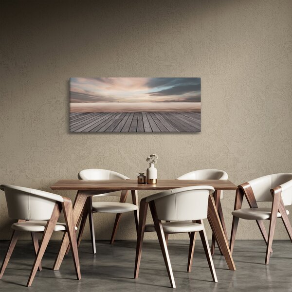 Slika - Pristanište u zalasku sunca (120x50 cm)