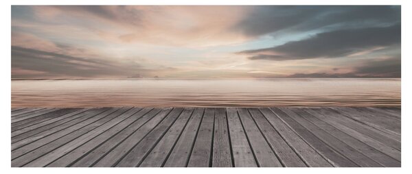 Slika - Pristanište u zalasku sunca (120x50 cm)