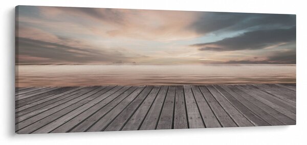 Slika - Pristanište u zalasku sunca (120x50 cm)