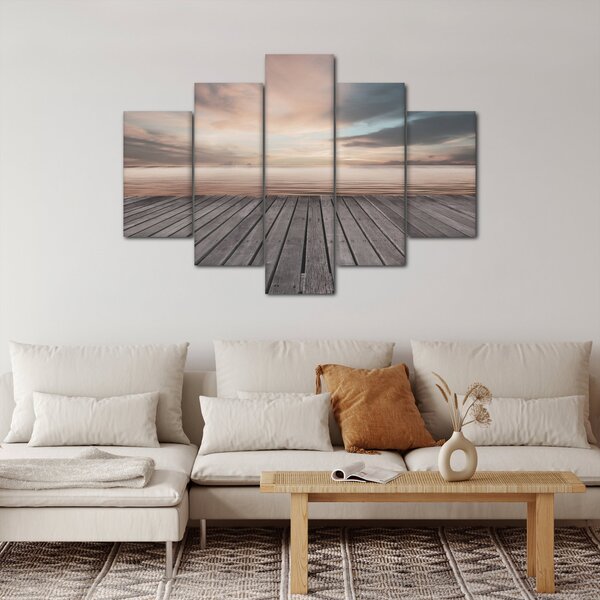 Slika - Pristanište u zalasku sunca (150x105 cm)