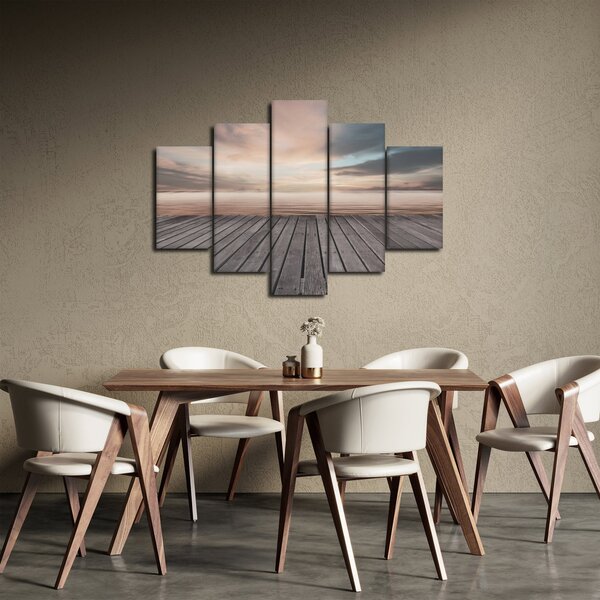 Slika - Pristanište u zalasku sunca (150x105 cm)