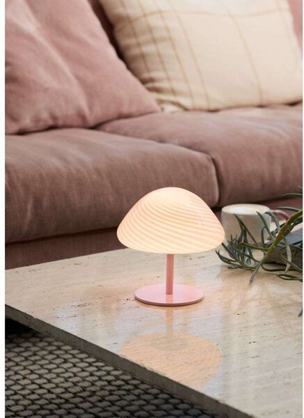 Stolne Lampa Halo Design, Ružičasta ruža, Dnevna soba, Staklo