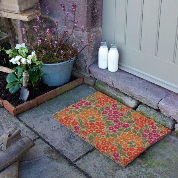 Otirač od kokosovih vlakana 40x60 cm Floral – Artsy Doormats