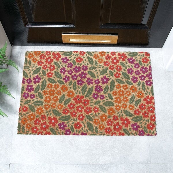 Otirač od kokosovih vlakana 40x60 cm Floral – Artsy Doormats