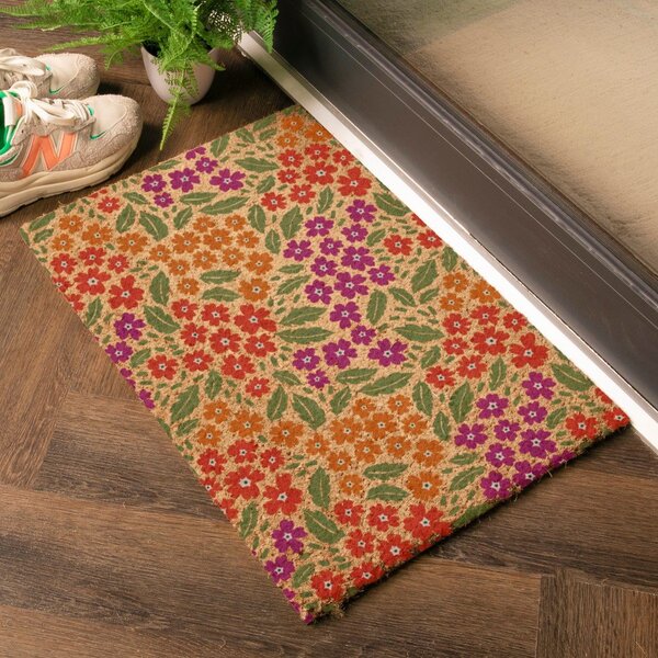 Otirač od kokosovih vlakana 40x60 cm Floral – Artsy Doormats