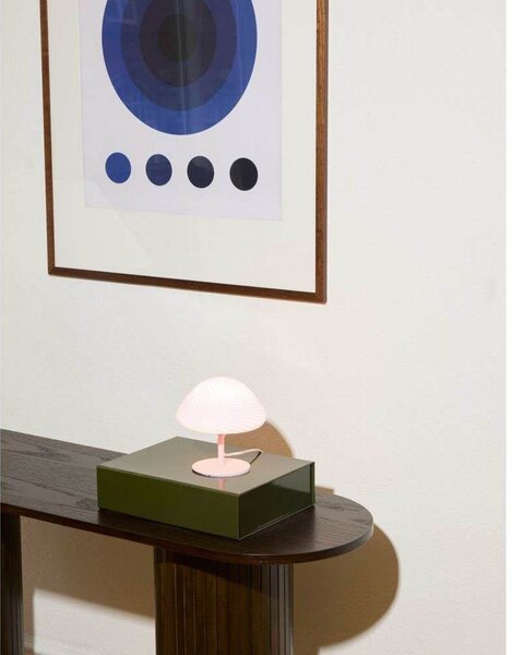 Stolne Lampa Halo Design, Ružičasta ruža, Dnevna soba, Staklo