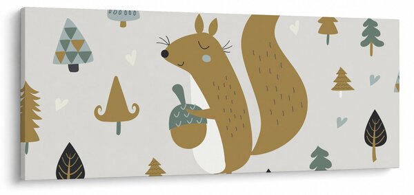Slika - Vjeverica s orahom (120x50 cm)