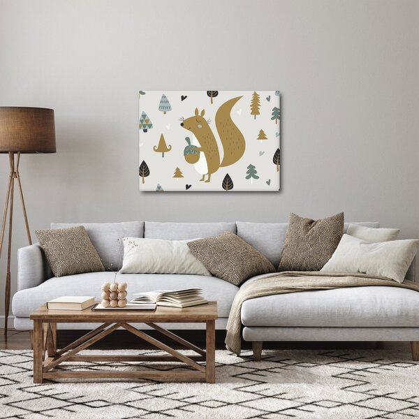 Slika - Vjeverica s orahom (70x50 cm)