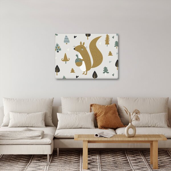 Slika - Vjeverica s orahom (70x50 cm)