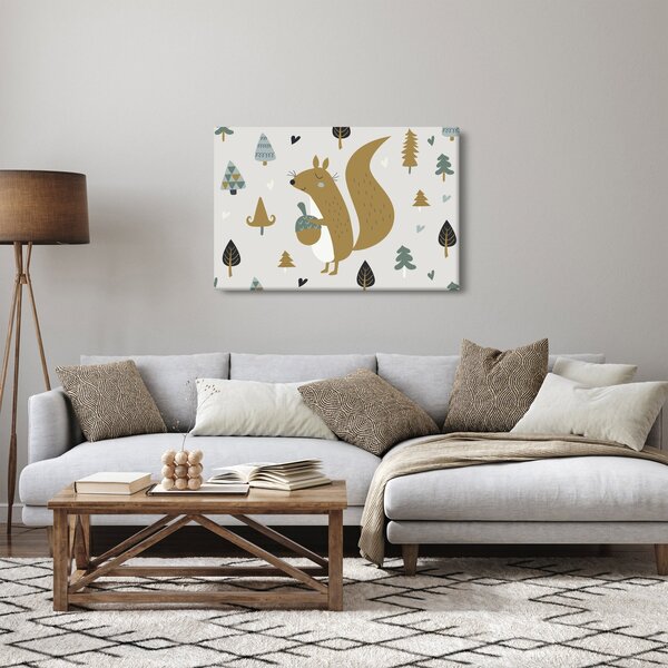 Slika - Vjeverica s orahom (90x60 cm)