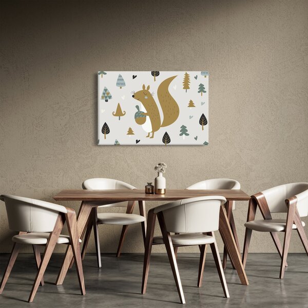 Slika - Vjeverica s orahom (90x60 cm)