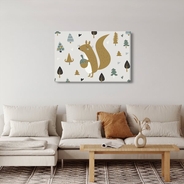 Slika - Vjeverica s orahom (90x60 cm)