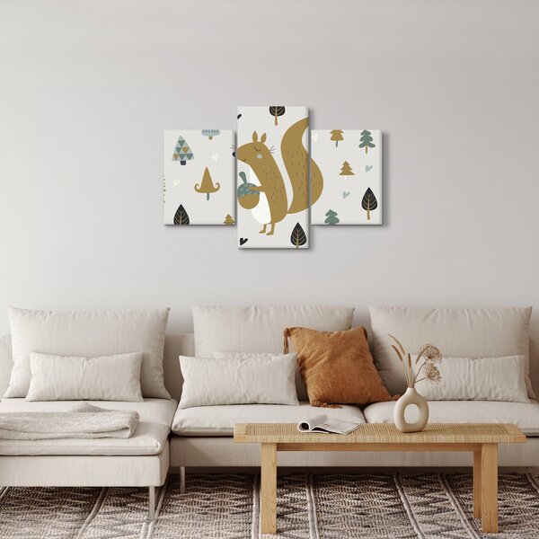 Slika - Vjeverica s orahom (90x60 cm)