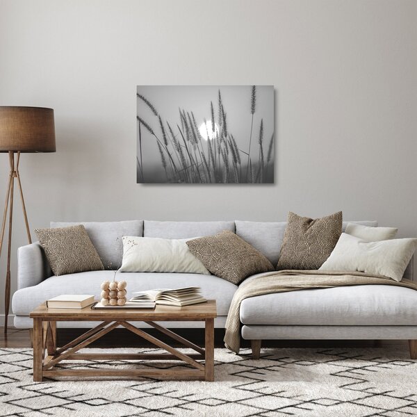 Staklena slika - Livada u zalasku sunca (70x50 cm)