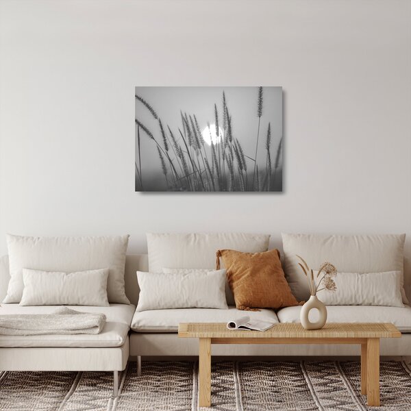 Staklena slika - Livada u zalasku sunca (70x50 cm)