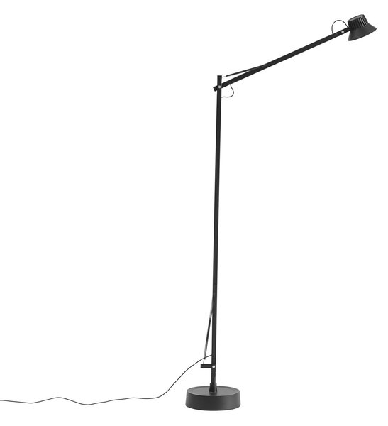 Podne Lampa Muuto, prigušiv, Crno, Dnevna soba, Aluminij, Moderan