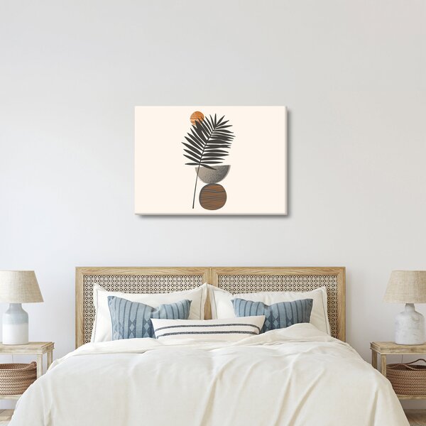 Slika - Apstrakcija s palminim lišćem (70x50 cm)