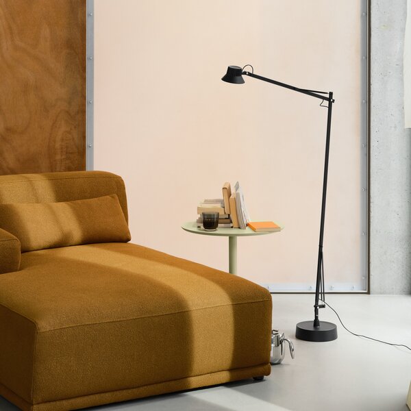 Podne Lampa Muuto, prigušiv, Crno, Dnevna soba, Aluminij, Moderan
