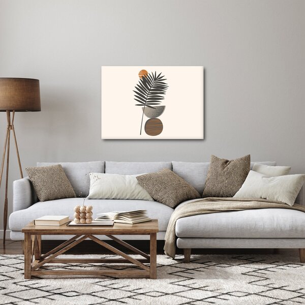 Slika - Apstrakcija s palminim lišćem (70x50 cm)