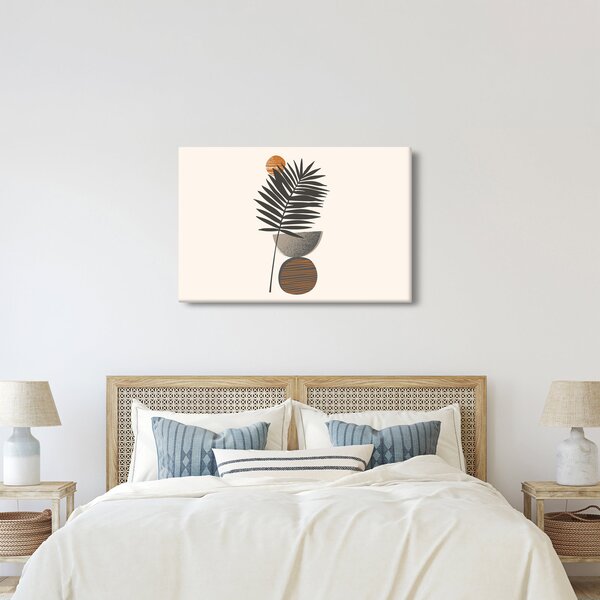 Slika - Apstrakcija s palminim lišćem (90x60 cm)