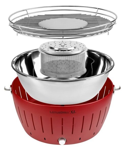 Crveni bezdimni roštilj LotusGrill XL
