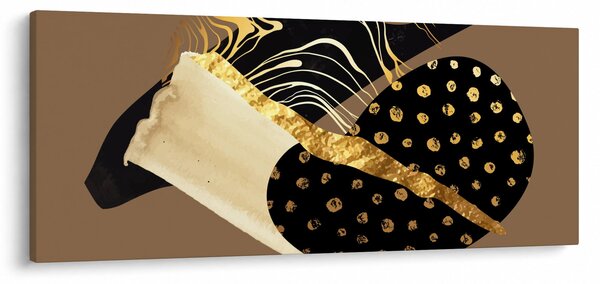 Slika - Apstrakcija zlatno smeđa N⁰1 (120x50 cm)