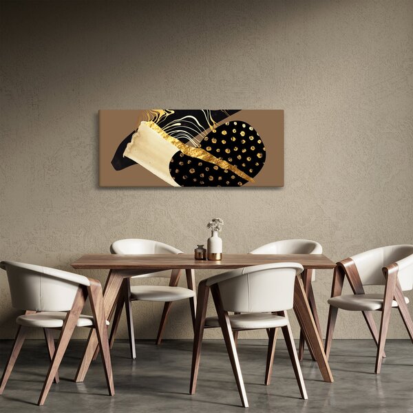 Slika - Apstrakcija zlatno smeđa N⁰1 (120x50 cm)