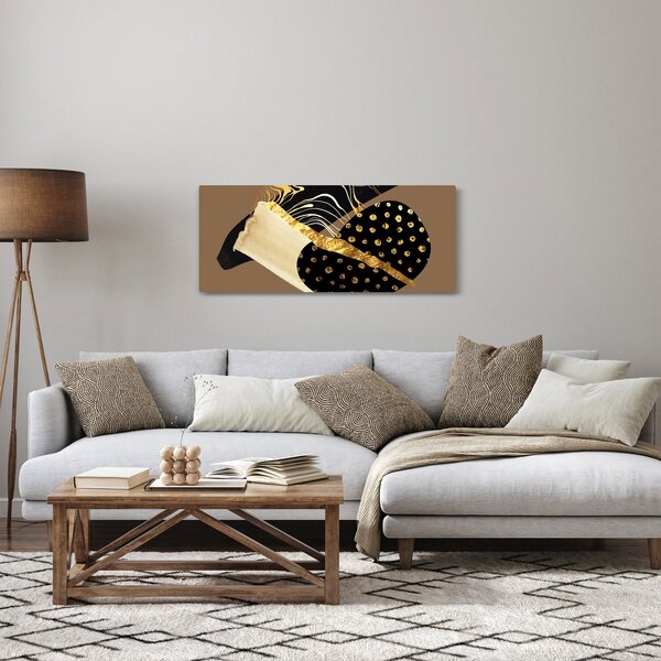 Slika - Apstrakcija zlatno smeđa N⁰1 (120x50 cm)