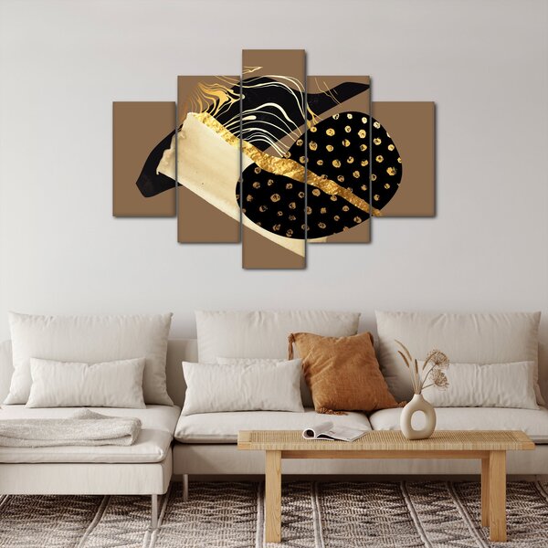 Slika - Apstrakcija zlatno smeđa N⁰1 (150x105 cm)