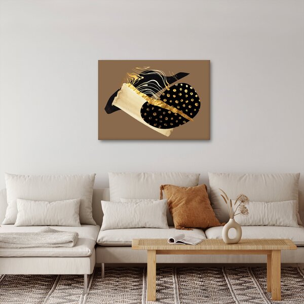 Slika - Apstrakcija zlatno smeđa N⁰1 (70x50 cm)