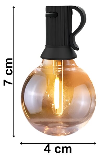 JAKS Vrtna svjetlosna girlanda 20 LED, 15 m
