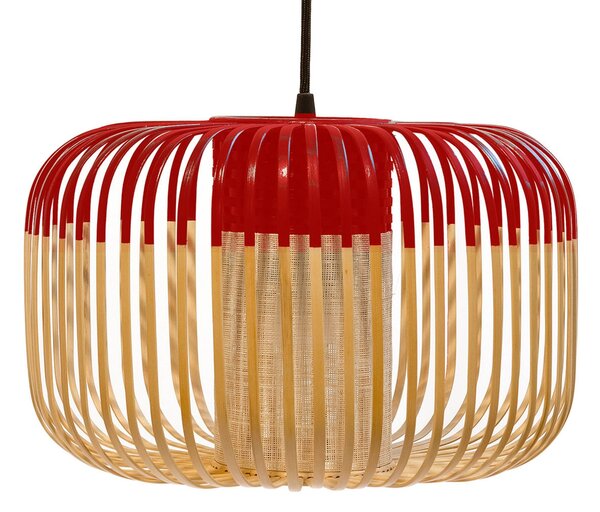 Viseće Svjetiljka Forestier, Bamboo Light S, prigušiv, Crvena, Dnevna soba, Bambus, Dizajn