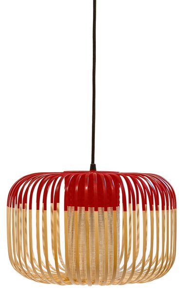 Viseće Svjetiljka Forestier, Bamboo Light S, prigušiv, Crvena, Dnevna soba, Bambus, Dizajn