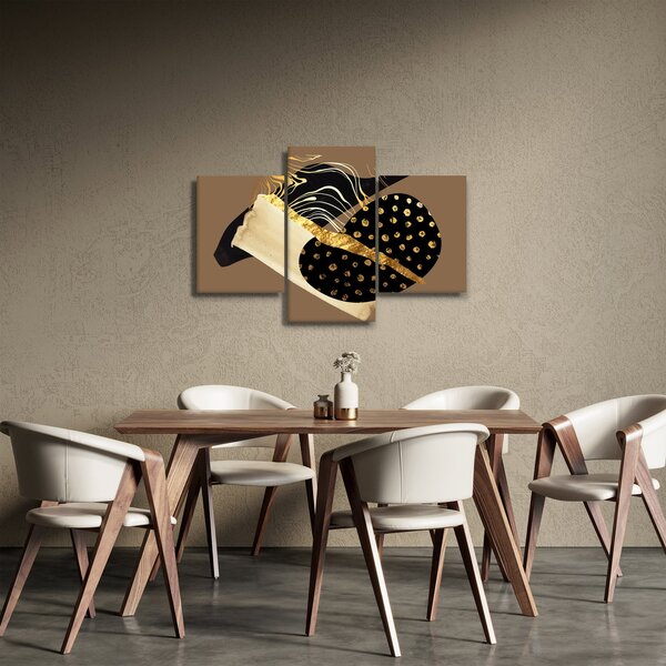 Slika - Apstrakcija zlatno smeđa N⁰1 (90x60 cm)