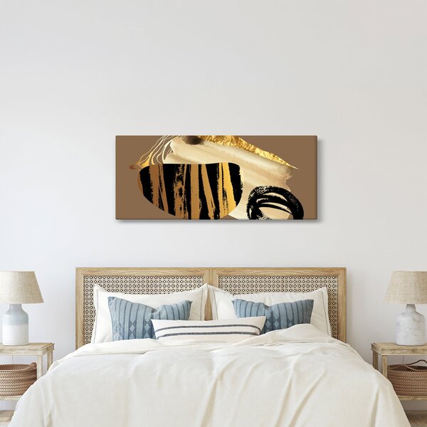 Slika - Apstrakcija zlatno smeđa N⁰2 (120x50 cm)