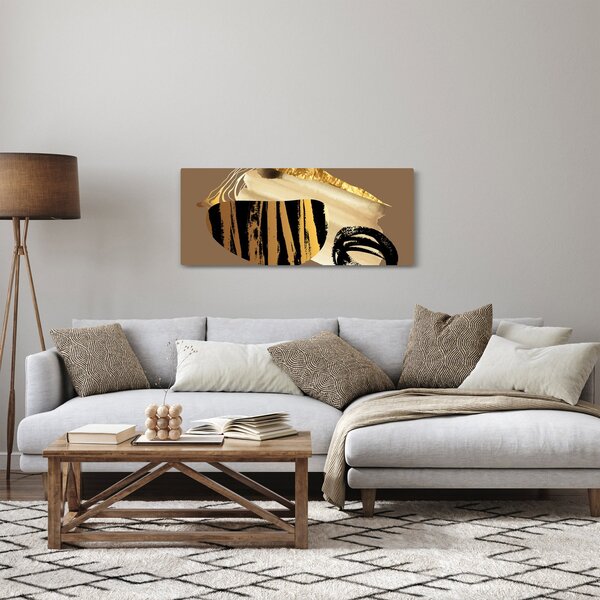 Slika - Apstrakcija zlatno smeđa N⁰2 (120x50 cm)