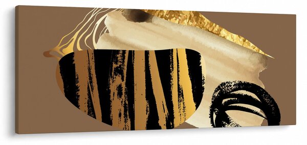 Slika - Apstrakcija zlatno smeđa N⁰2 (120x50 cm)