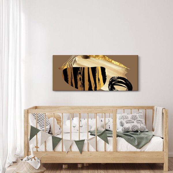 Slika - Apstrakcija zlatno smeđa N⁰2 (120x50 cm)