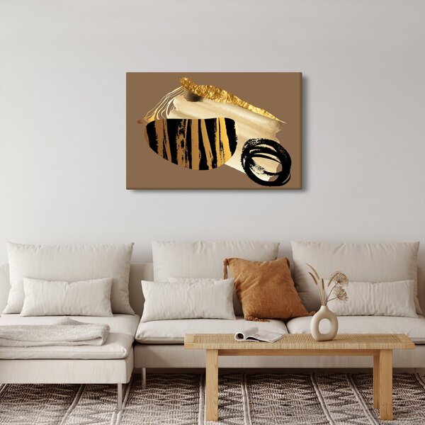 Slika - Apstrakcija zlatno smeđa N⁰2 (90x60 cm)
