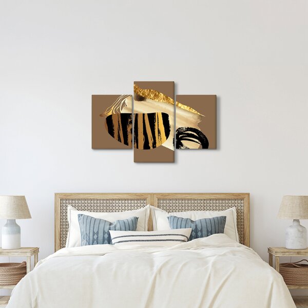Slika - Apstrakcija zlatno smeđa N⁰2 (90x60 cm)