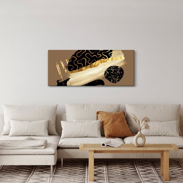Slika - Apstrakcija zlatno smeđa N⁰3 (120x50 cm)