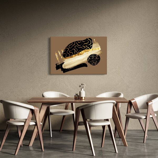 Slika - Apstrakcija zlatno smeđa N⁰3 (90x60 cm)